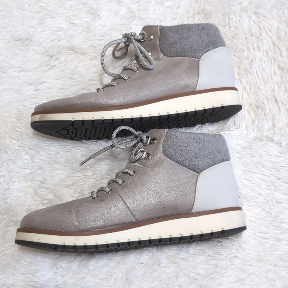 🔴SALE! Cliffs by White Mountain Silver Gray Collins Hiking Inspired Ankle Boots - Picture 8 of 15